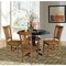 International Concepts 42 in. Dual Drop Leaf Table with 4 Splat Back Dining Chairs - 5 Piece Dining Set K46-42DP-C59-10-4 - alternate 5